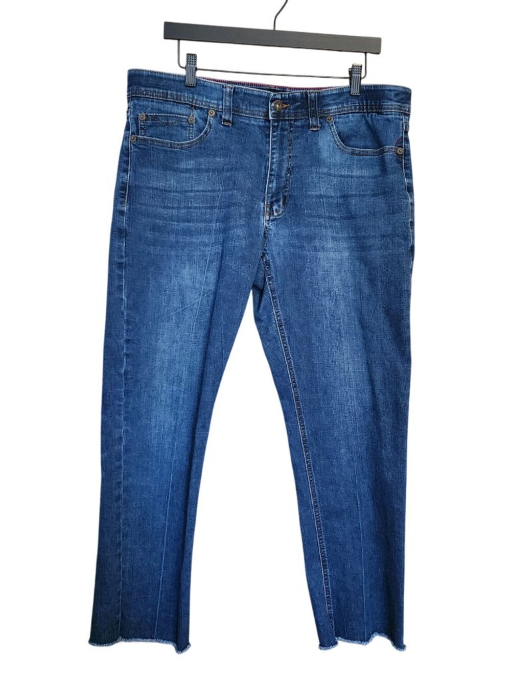 Nat Nast Raw Hem Straight Leg Denim Jeans Mens Size 36